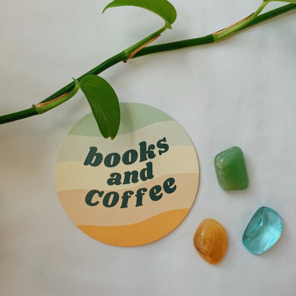Books and Coffee coaster